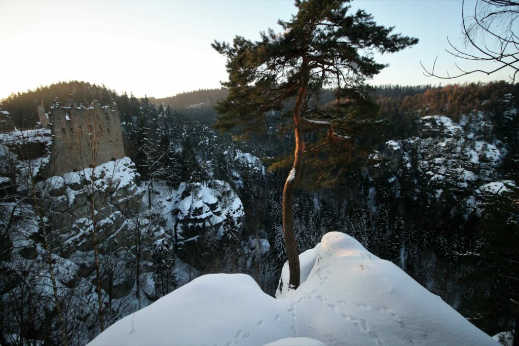 Winterromantik Im Zittauer Gebirge / Blick Vom Berg Oybin