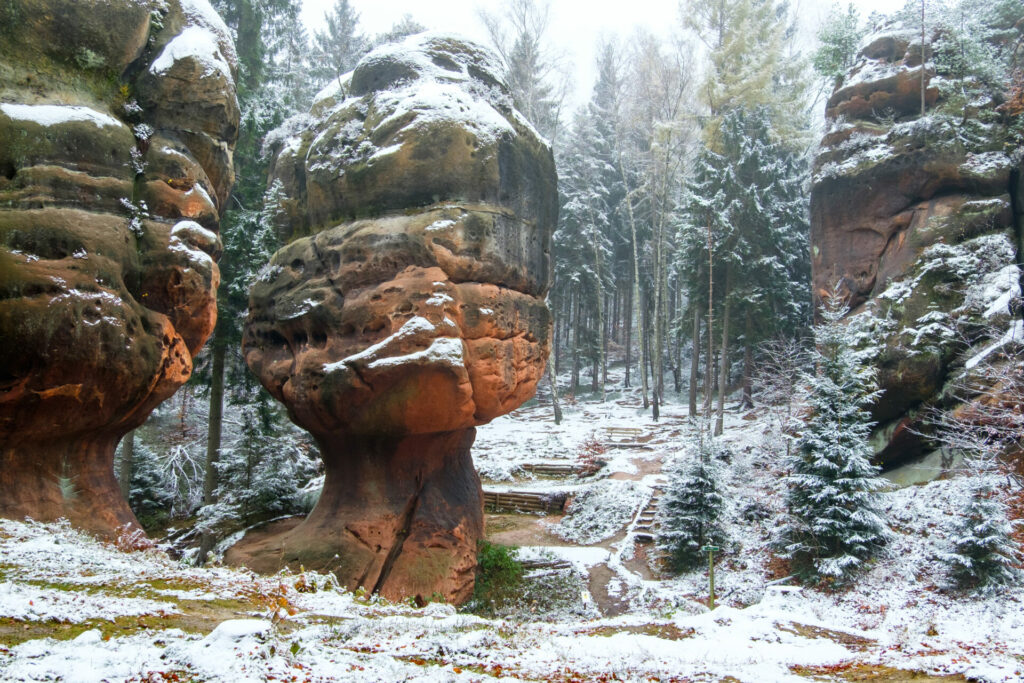 Felsformationen Im Zittauer Gebirge Kelchstein